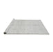 Sideview of Machine Washable Abstract Gray Modern Rug, wshabs3491gry