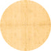 Round Abstract Brown Modern Rug, abs3491brn