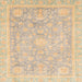 Square Abstract Brown Oriental Rug, abs3492