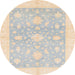 Round Machine Washable Abstract Wheat Beige Rug, wshabs3493