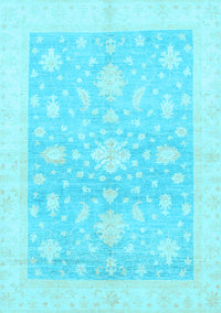 Oriental Light Blue Traditional Rug, abs3493lblu