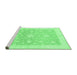 Sideview of Machine Washable Oriental Emerald Green Traditional Area Rugs, wshabs3493emgrn