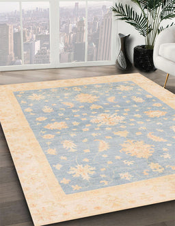 Machine Washable Abstract Wheat Beige Rug in a Family Room, wshabs3493