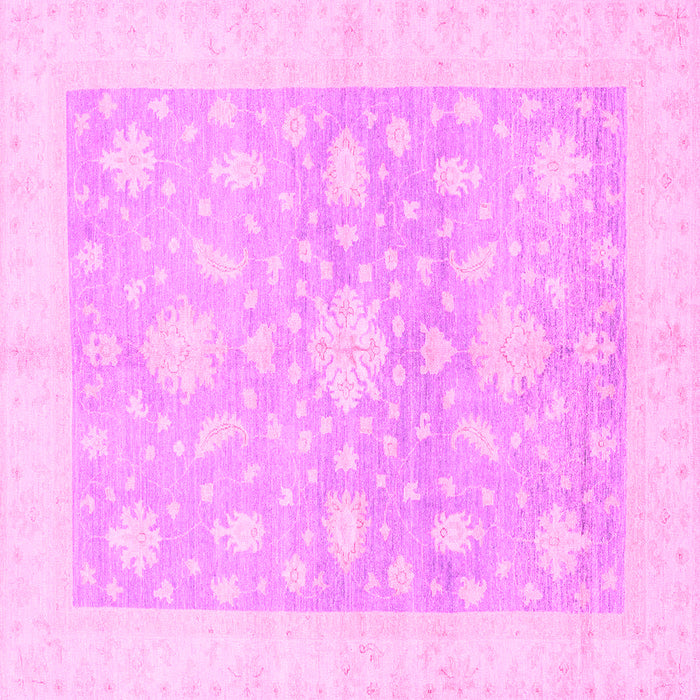 Square Oriental Pink Traditional Rug, abs3493pnk