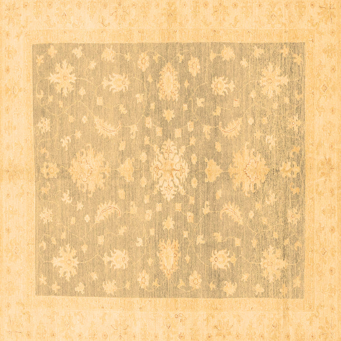 Square Machine Washable Oriental Brown Traditional Rug, wshabs3493brn
