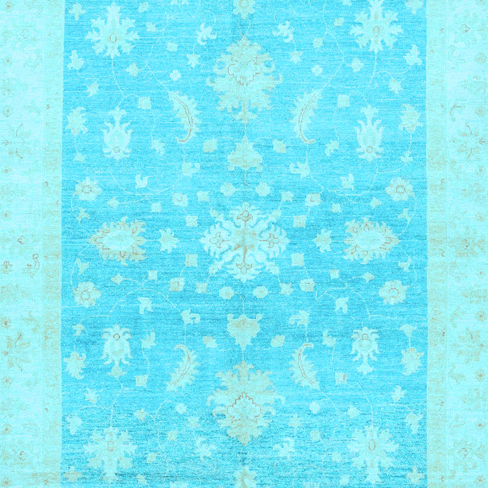 Machine Washable Oriental Light Blue Traditional Rug, wshabs3493lblu