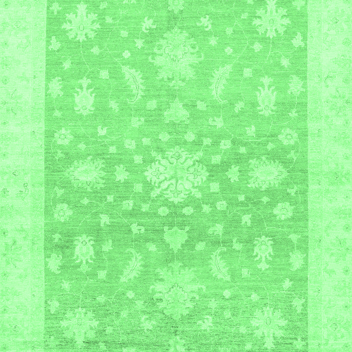 Machine Washable Oriental Emerald Green Traditional Area Rugs, wshabs3493emgrn