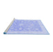 Sideview of Machine Washable Oriental Blue Traditional Rug, wshabs3493blu