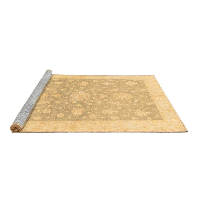 Sideview of Machine Washable Oriental Brown Traditional Rug, wshabs3493brn