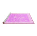 Sideview of Machine Washable Oriental Pink Traditional Rug, wshabs3493pnk