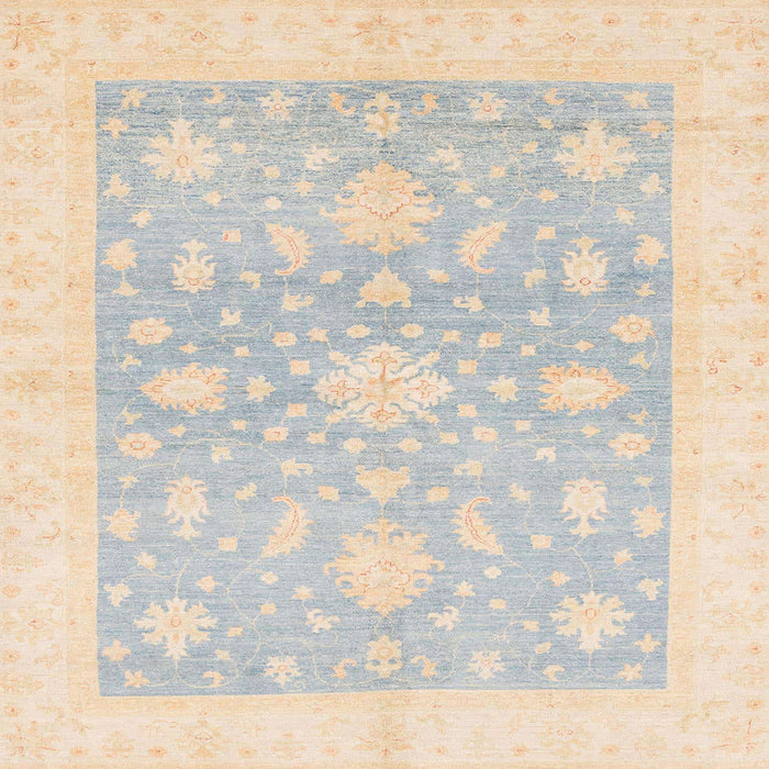 Square Abstract Wheat Beige Oriental Rug, abs3493