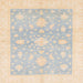 Square Abstract Wheat Beige Oriental Rug, abs3493