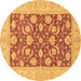 Round Machine Washable Abstract Brown Modern Rug, wshabs3494brn