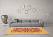 Machine Washable Abstract Brown Modern Rug in a Living Room,, wshabs3494brn