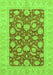 Machine Washable Abstract Green Modern Area Rugs, wshabs3494grn