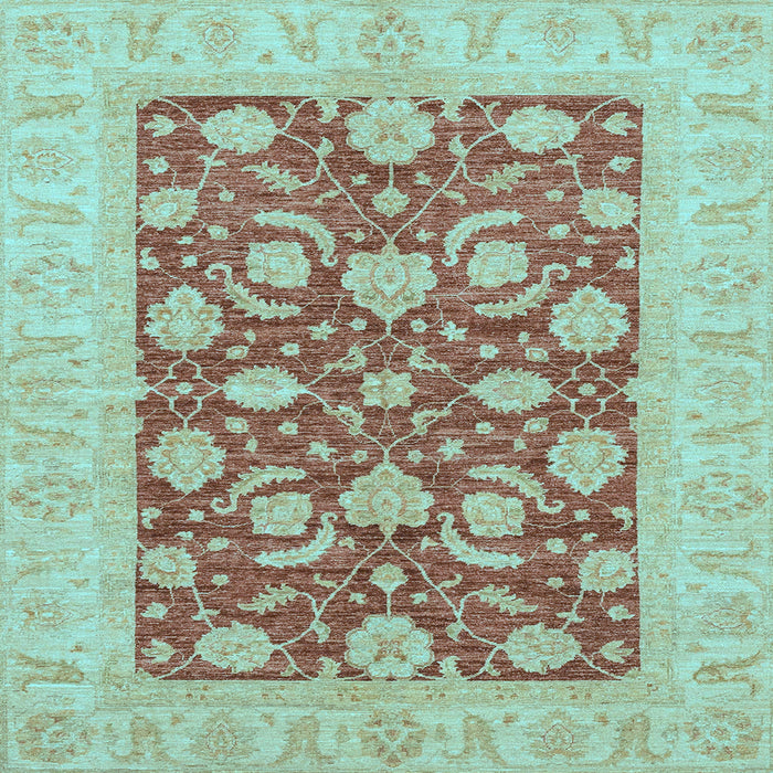 Square Machine Washable Abstract Light Blue Modern Rug, wshabs3494lblu