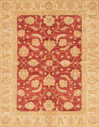 Machine Washable Abstract Orange Rug, wshabs3494