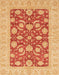 Machine Washable Abstract Orange Rug, wshabs3494