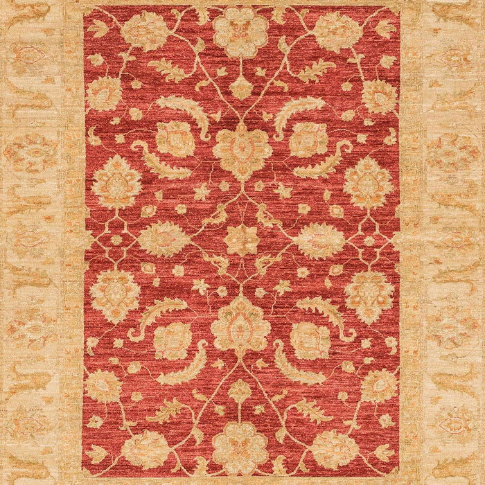 Machine Washable Abstract Orange Rug, wshabs3494