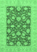 Machine Washable Abstract Emerald Green Modern Area Rugs, wshabs3494emgrn