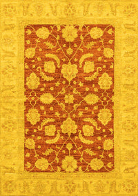 Abstract Yellow Modern Rug, abs3494yw