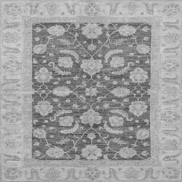 Square Abstract Gray Modern Rug, abs3494gry