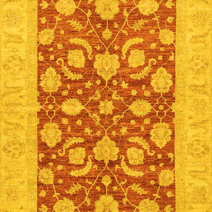 Machine Washable Abstract Yellow Modern Rug, wshabs3494yw