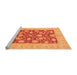 Sideview of Machine Washable Abstract Orange Modern Area Rugs, wshabs3494org