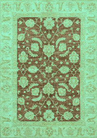 Abstract Turquoise Modern Rug, abs3494turq