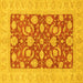 Square Abstract Yellow Modern Rug, abs3494yw