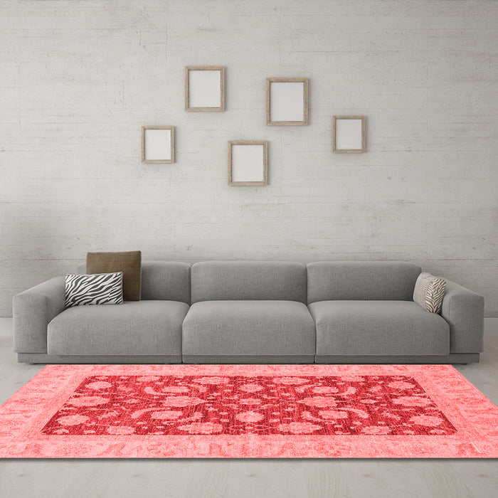 Modern Red Washable Rugs