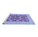 Sideview of Machine Washable Abstract Blue Modern Rug, wshabs3494blu