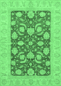 Abstract Emerald Green Modern Rug, abs3494emgrn