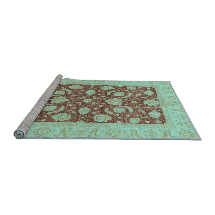 Sideview of Machine Washable Abstract Light Blue Modern Rug, wshabs3494lblu