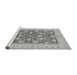 Sideview of Machine Washable Abstract Gray Modern Rug, wshabs3494gry