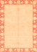 Machine Washable Abstract Orange Modern Area Rugs, wshabs3495org