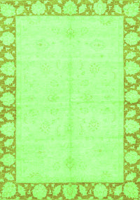 Abstract Green Modern Rug, abs3495grn