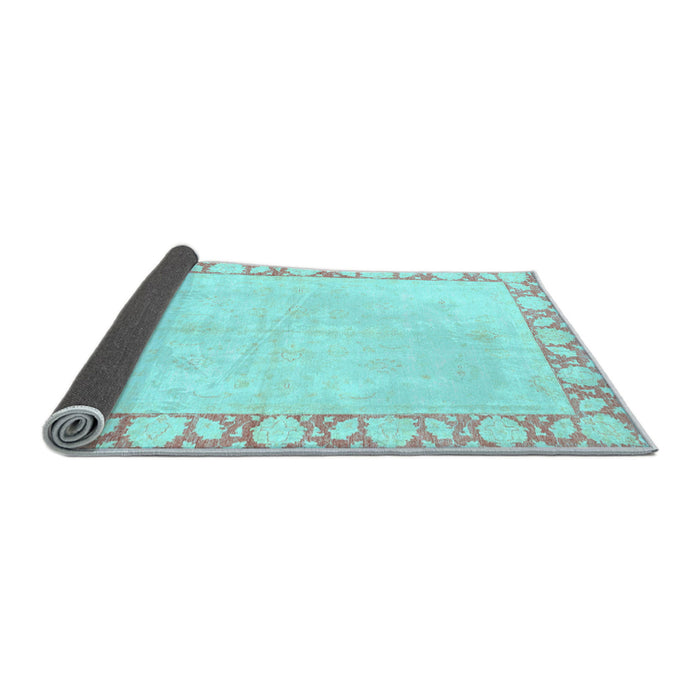 Sideview of Abstract Light Blue Modern Rug, abs3495lblu