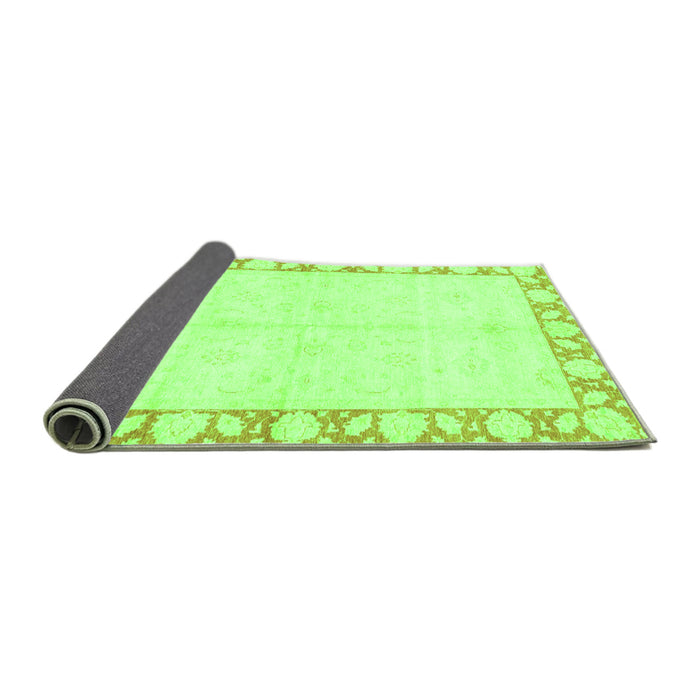 Sideview of Abstract Green Modern Rug, abs3495grn