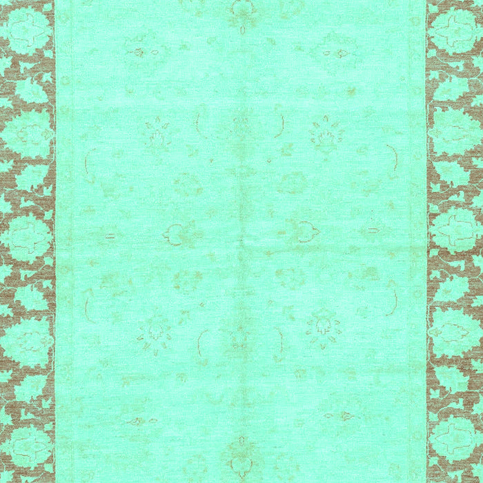 Machine Washable Abstract Turquoise Modern Area Rugs, wshabs3495turq