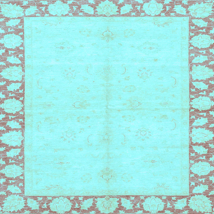 Square Machine Washable Abstract Light Blue Modern Rug, wshabs3495lblu
