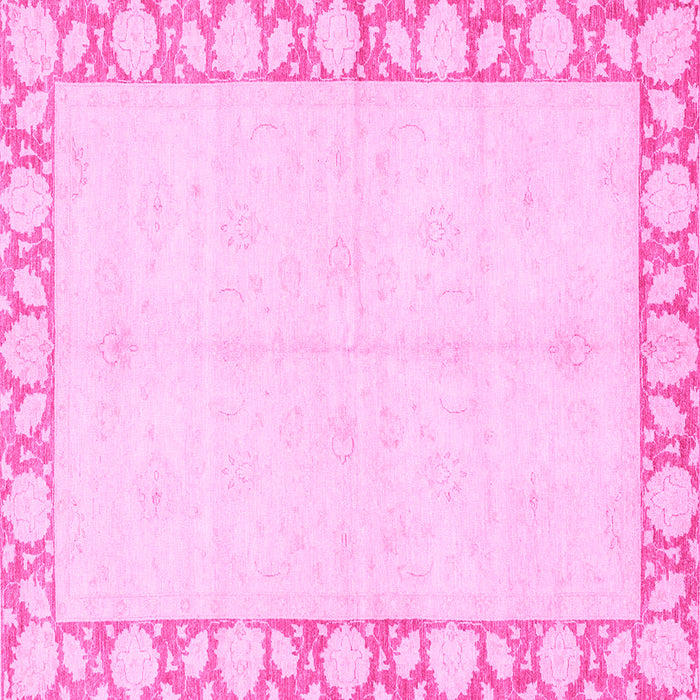 Square Abstract Pink Modern Rug, abs3495pnk