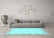 Machine Washable Abstract Light Blue Modern Rug in a Living Room, wshabs3495lblu