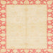 Square Abstract Khaki Gold Modern Rug, abs3495