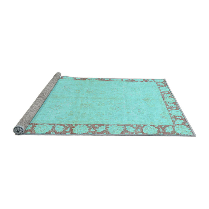 Sideview of Machine Washable Abstract Light Blue Modern Rug, wshabs3495lblu