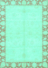 Abstract Turquoise Modern Rug, abs3495turq