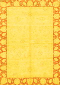 Abstract Yellow Modern Rug, abs3495yw