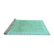 Sideview of Machine Washable Oriental Light Blue Traditional Rug, wshabs3496lblu