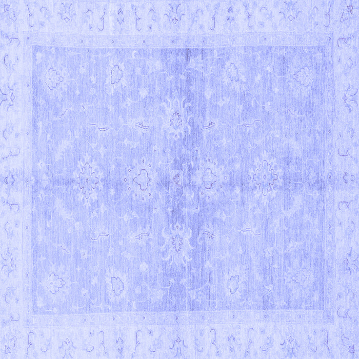 Square Oriental Blue Traditional Rug, abs3496blu