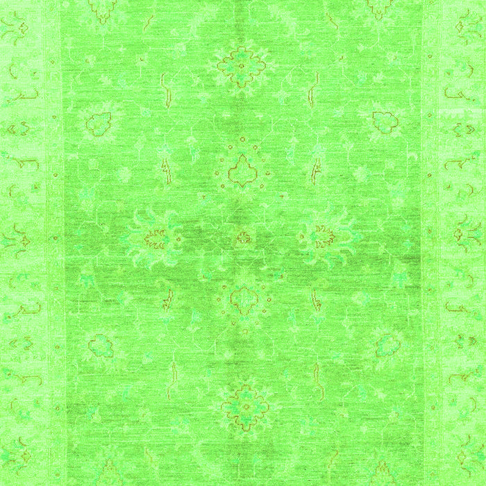 Machine Washable Oriental Green Traditional Area Rugs, wshabs3496grn